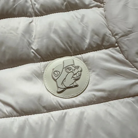 Elegant Women's Cream Puffer Jacket - Picture 3 of 10